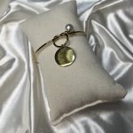 Pulsera nudo charm redondo + perla